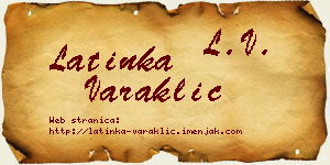 Latinka Varaklić vizit kartica